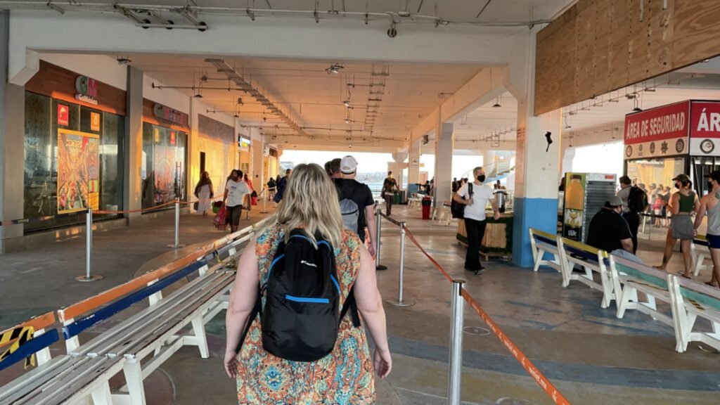 Embarquement pour se rendre à Cozumel