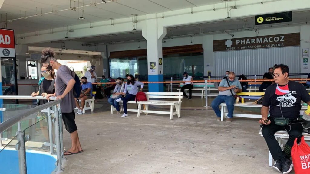 Embarquement pour se rendre à Cozumel